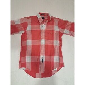 Vtg Mens Foxhunt Plaid Lightweight Collared Shirt Salmon Gant Medium Preppy
